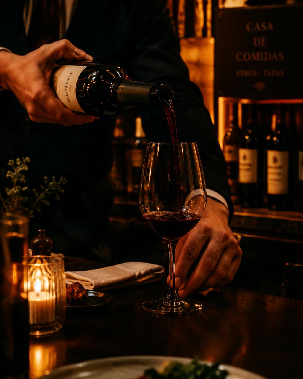 Imagem ilustrativa de serviço de vinho
